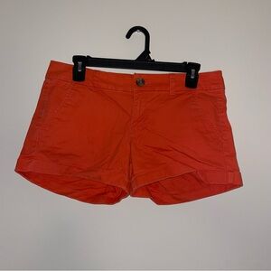 American Eagle Bright Coral Casual Stretch 6 Chino Pockets Shorts Preppy